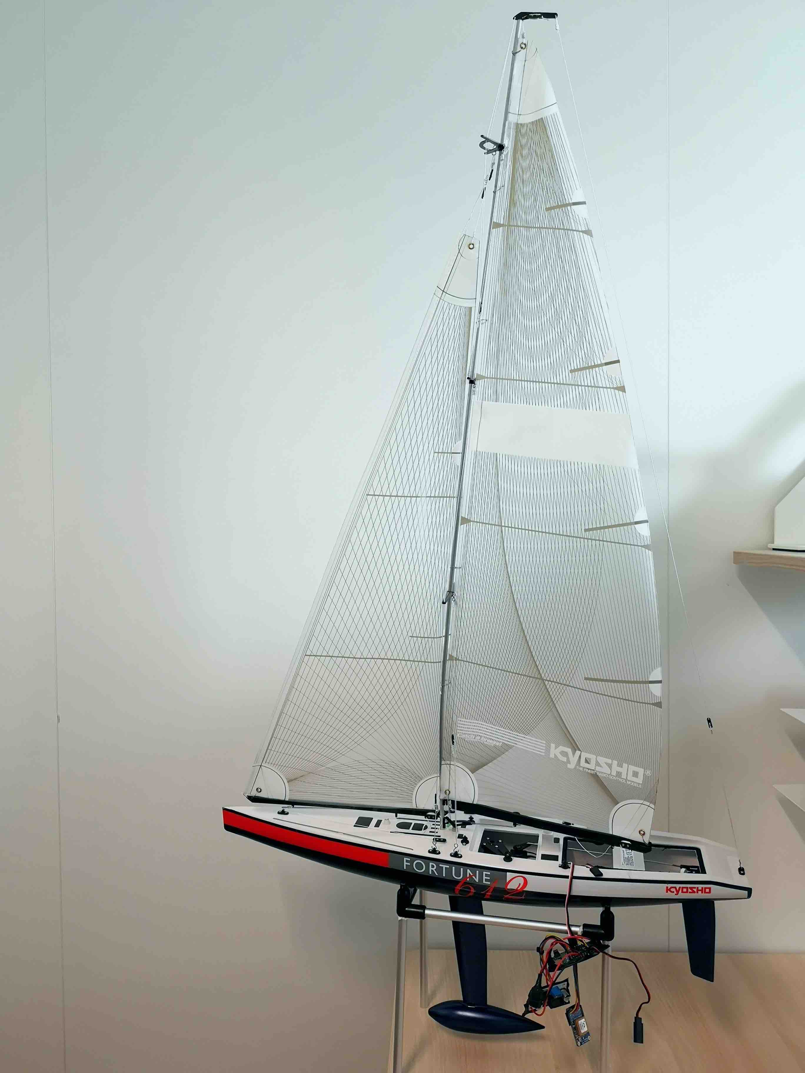 SailBot platform based on Kyosho's Fortune 612 chassis